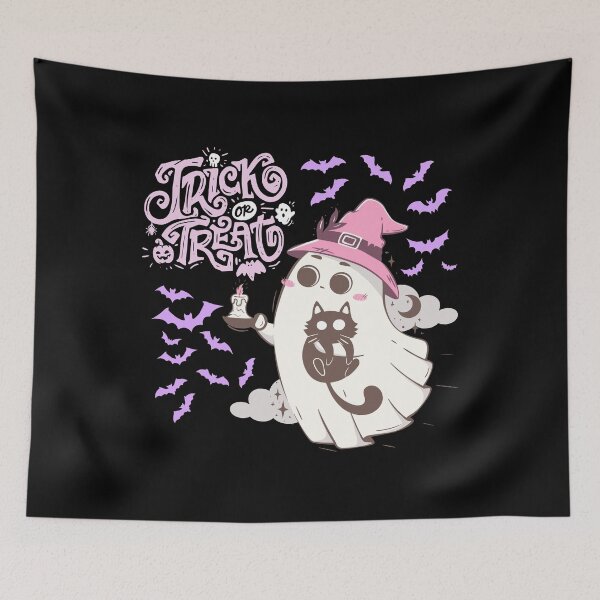 Item preview, Trick Treat Ghost Cat Bats Halloween designed and sold by MatysDesign.