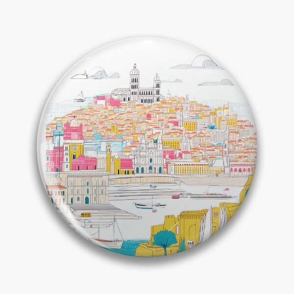 Item preview, Marseille city - Colorful illustration designed and sold by vitrar.