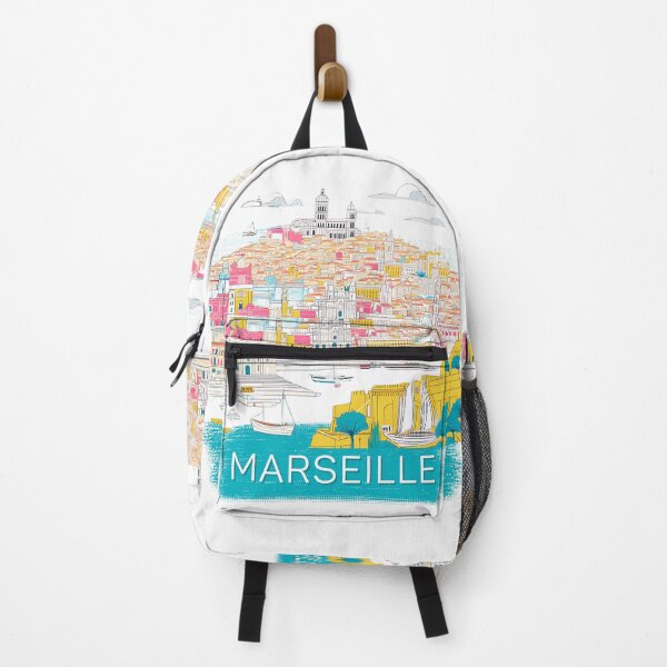 Item preview, Marseille city - Colorful illustration designed and sold by vitrar.