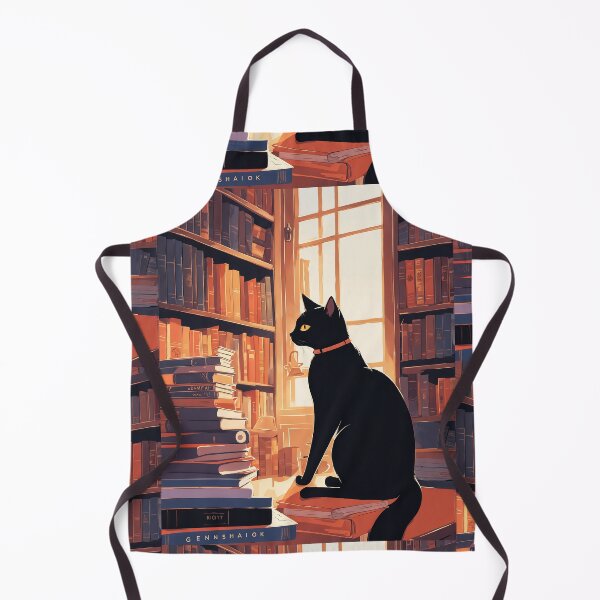 Item preview, Cute Cat in Library - Adorable Art for Book and Cat Lovers designed and sold by Catophile.