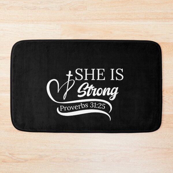 Item preview, She Is Strong - Proverbs 31:25 designed and sold by Kingdom Hearts.