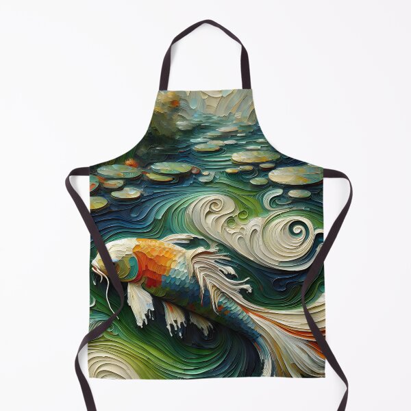 Item preview, Koi Fish Feng Shui Pond Painting designed and sold by FengShuiLounge.
