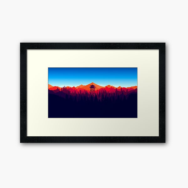 Firewatch - Landscape 4 Framed Art Print