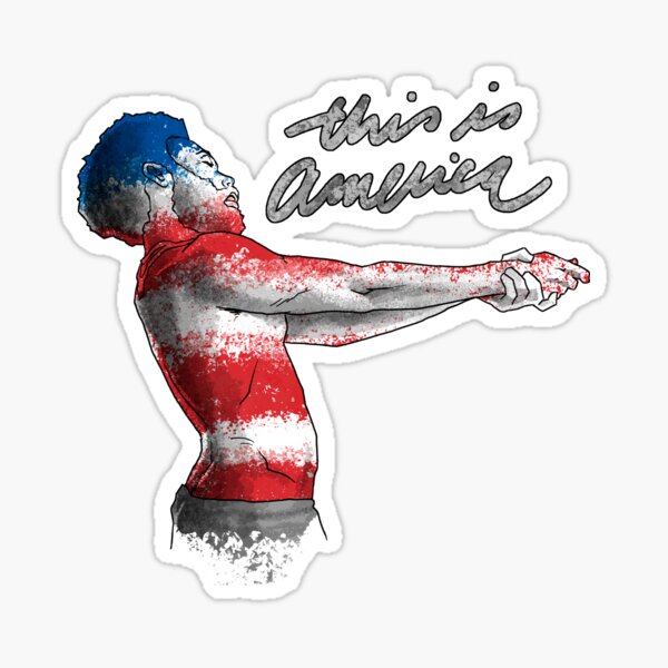 This Is America Stickers Redbubble - redbone roblox childish gambino song