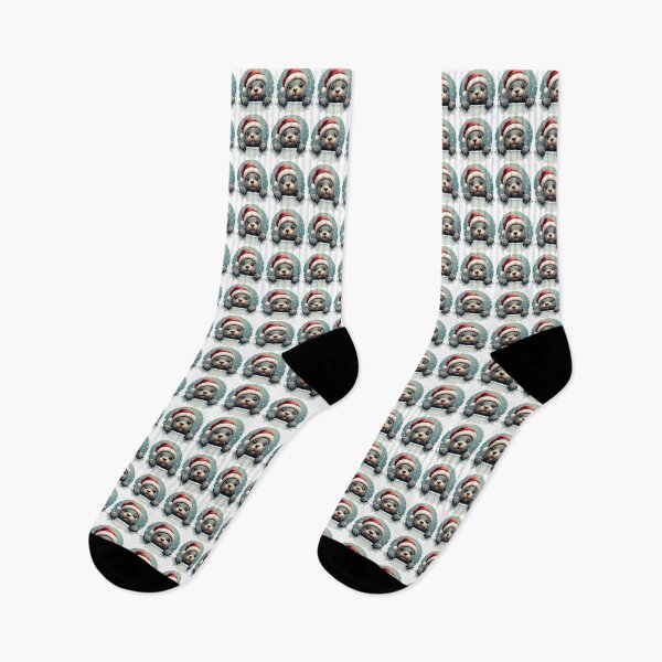 Artikelvorschau, Robbenjunges trägt eine Weihnachtsmütze entworfen und verkauft von jkrphoto.