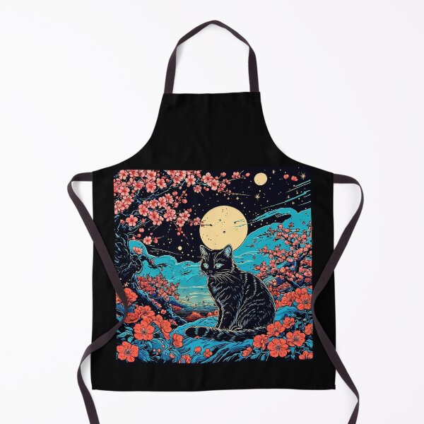 Item preview, Japanese aesthetic cat with sakura blossoms design. designed and sold by Catophile.