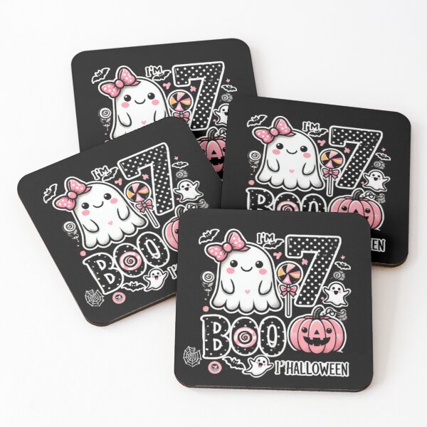 Item preview, Boo I'm Seven Ghost Seventh 7th Birthday Halloween Girls designed and sold by SztylishDesigns.