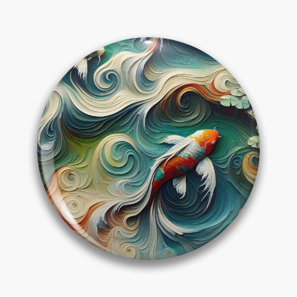 Item preview, Koi Fish Pond Serene Ripples designed and sold by FengShuiLounge.