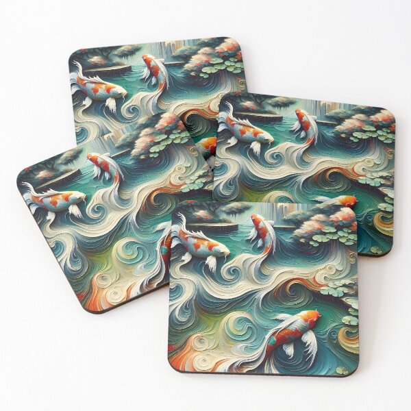 Item preview, Koi Fish Pond Serene Ripples designed and sold by FengShuiLounge.