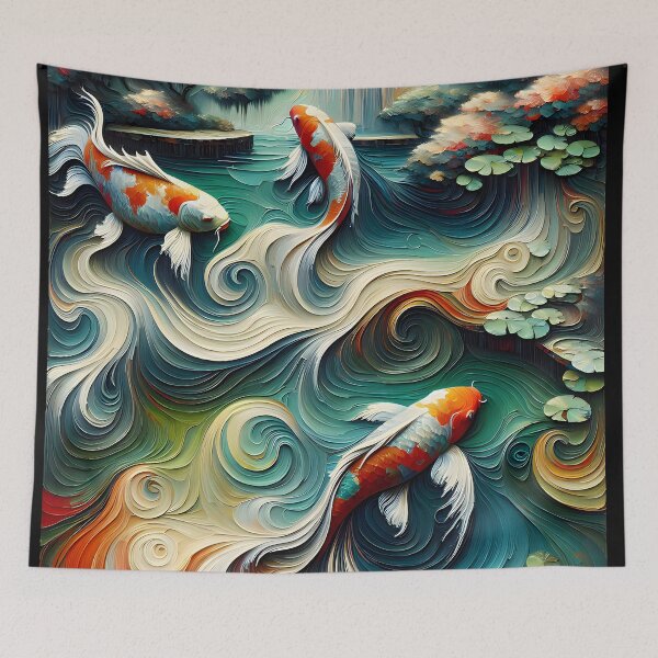 Item preview, Koi Fish Pond Serene Ripples designed and sold by FengShuiLounge.