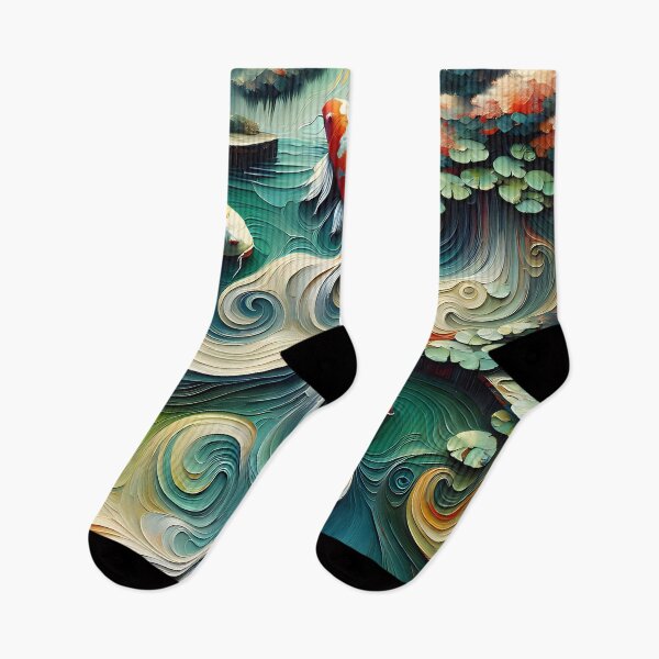 Item preview, Koi Fish Pond Serene Ripples designed and sold by FengShuiLounge.
