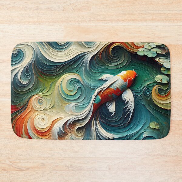 Item preview, Koi Fish Pond Serene Ripples designed and sold by FengShuiLounge.