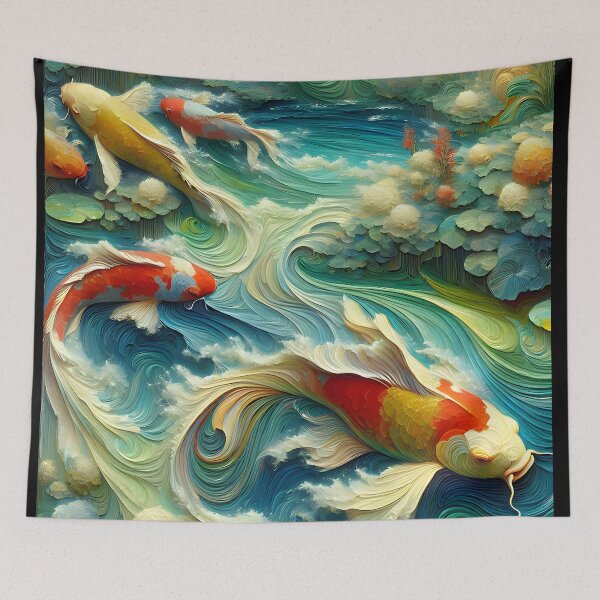 Item preview, Koi Fish Pond Mystic Waters designed and sold by FengShuiLounge.