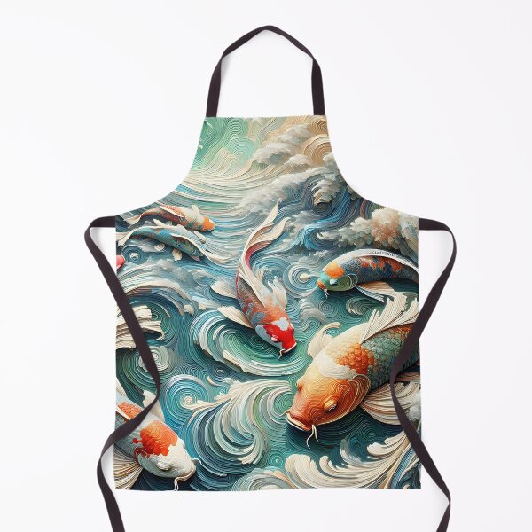Item preview, Koi Fish Pond Clouds and Waves designed and sold by FengShuiLounge.
