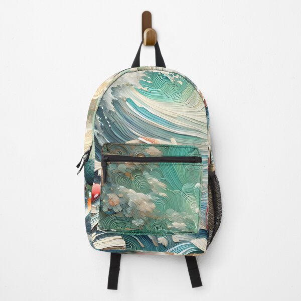 Item preview, Koi Fish Pond Clouds and Waves designed and sold by FengShuiLounge.