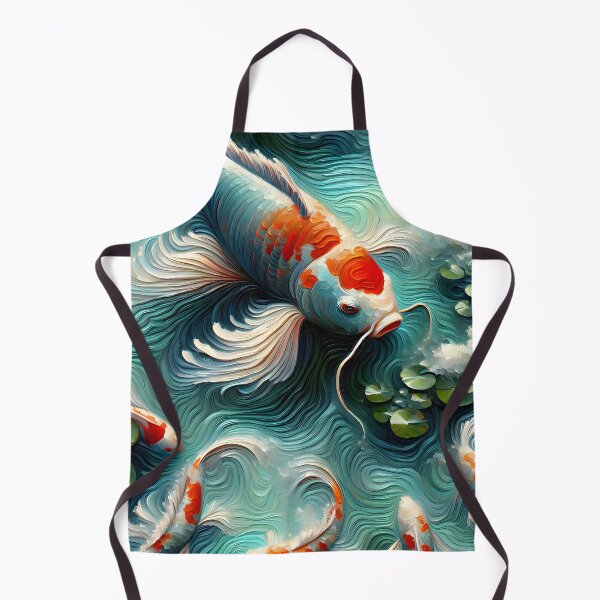 Item preview, Koi Fish Pond Japanese Art designed and sold by FengShuiLounge.
