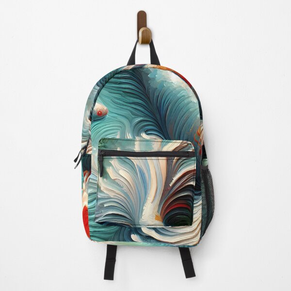 Item preview, Koi Fish Pond Japanese Art designed and sold by FengShuiLounge.