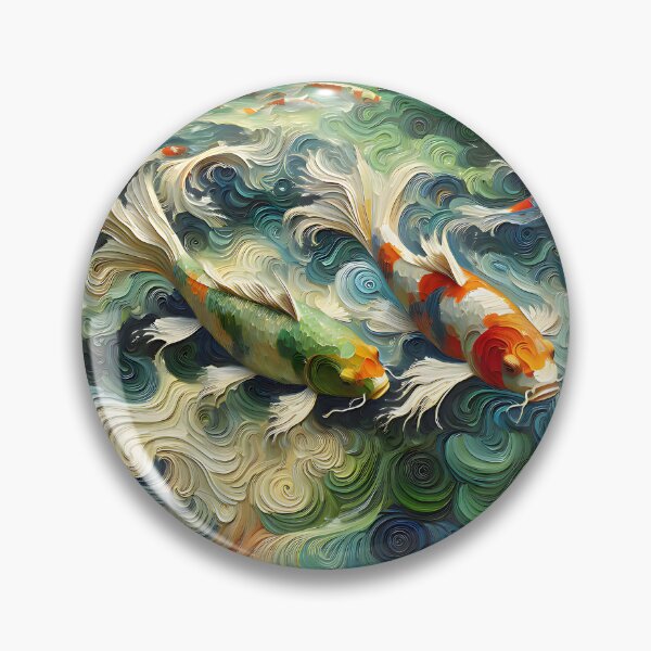 Item preview, Koi Fish Pond Autumn Colored designed and sold by FengShuiLounge.