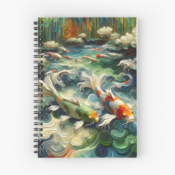 Item preview, Koi Fish Pond Autumn Colored designed and sold by FengShuiLounge.