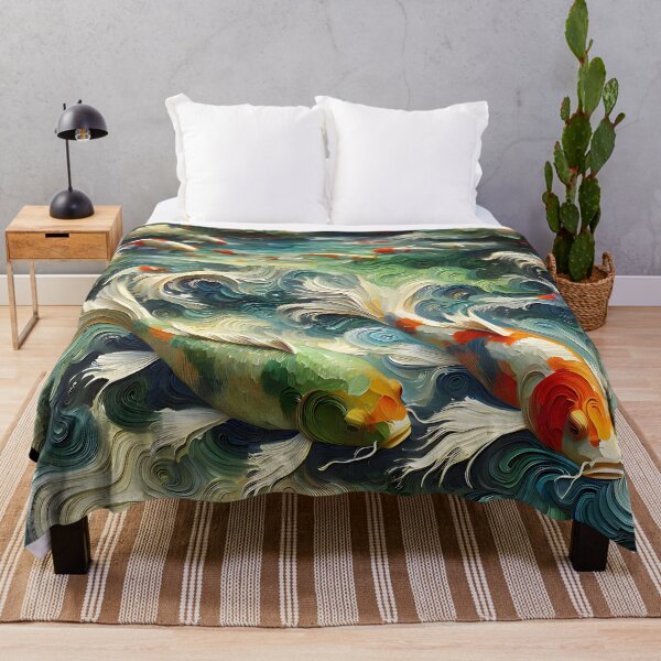 Item preview, Koi Fish Pond Autumn Colored designed and sold by FengShuiLounge.