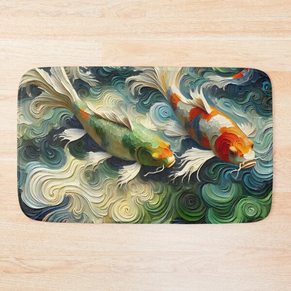 Item preview, Koi Fish Pond Autumn Colored designed and sold by FengShuiLounge.