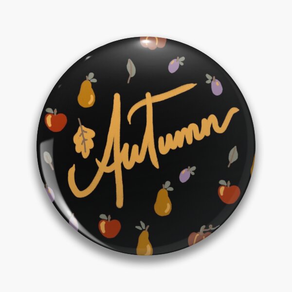 Item preview, Autumn Fruits and Veggies (black version) designed and sold by aliciakatharina.