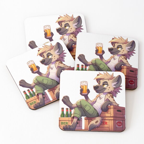 Item preview, YEEN HYENA BEER FAN designed and sold by cami gallo.