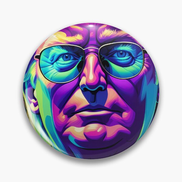 Item preview, Ilustración digital vibrante de Donald Trump en estilo neón designed and sold by creativaimages.
