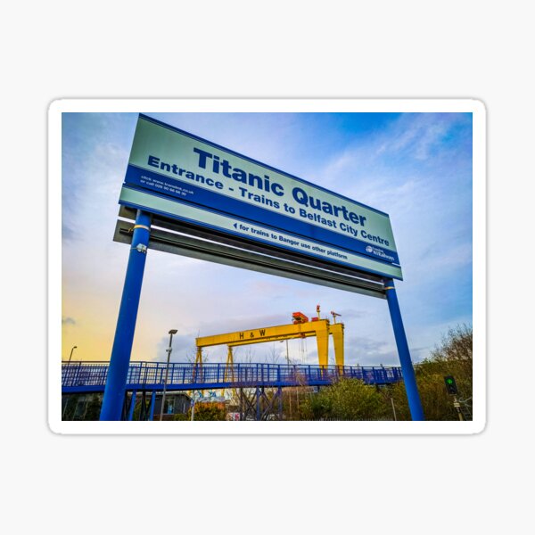Item preview, Titanic Quarter Station with Samson and Goliath designed and sold by KMNscapes.