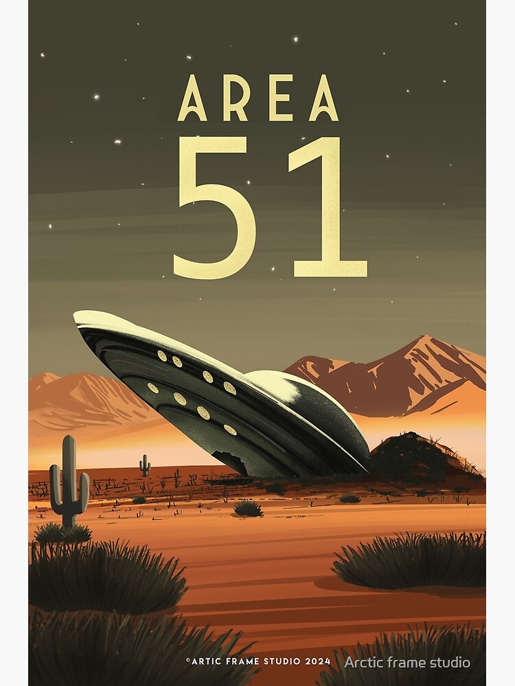 Roswell, New Mexico Desert Illustration Vintage Retro Area