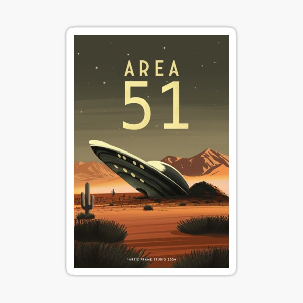 Item preview, Roswell, New Mexico Desert Illustration Vintage Retro Area 51 Poster designed and sold by Arctic frame studio.