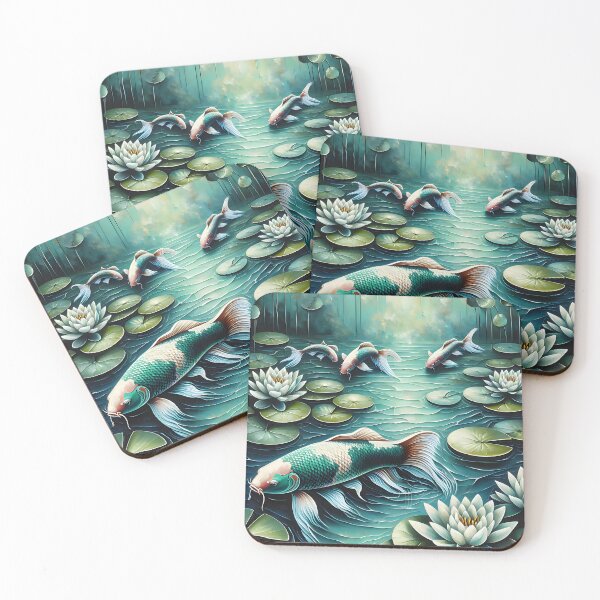 Item preview, Green Koi Fish Pond designed and sold by FengShuiLounge.