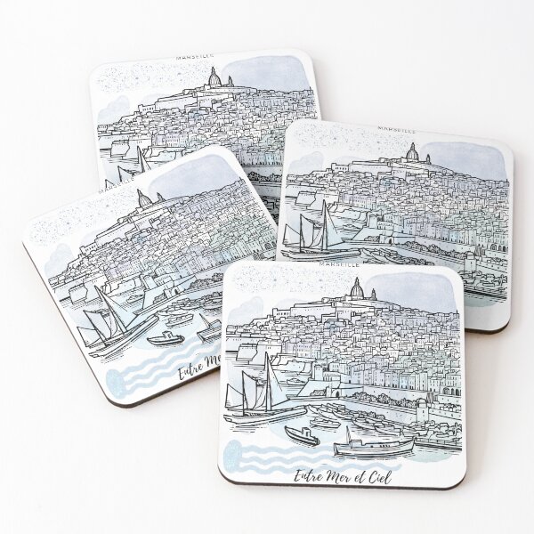 Item preview, Marseille - Modern Art - Skyline designed and sold by vitrar.