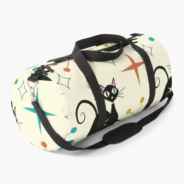 Item preview, Mid Century Black Atomic Cat with Starbursts  designed and sold by Yasminepatterns .