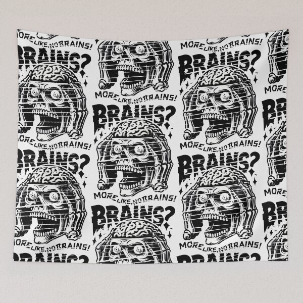 Item preview, BRAINS? MORE LIKE NO BRAINS! - Hollow Head, Hollow Heart, Haunted Soul designed and sold by SplashTastic.