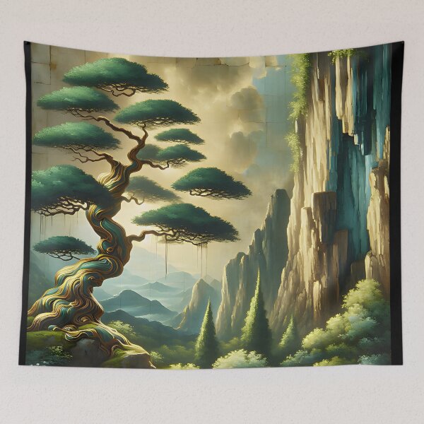 Item preview, Bonsai Tree Nature -  Vintage Japanese Art designed and sold by FengShuiLounge.