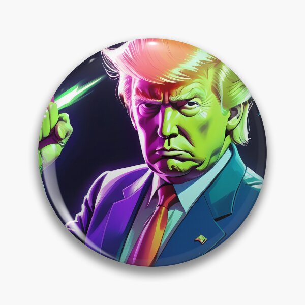 Item preview, Vibrant Neon-Style Digital Illustration of Donald Trump designed and sold by creativaimages.