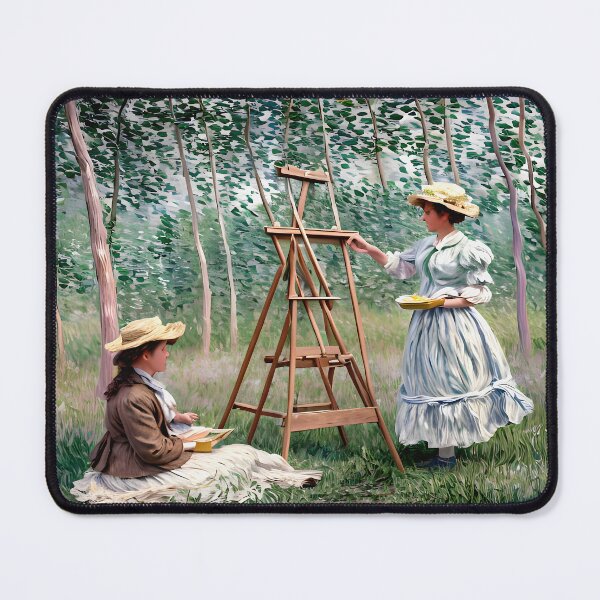 Item preview, In the Woods at Giverny, Blanche Hoschedé at Her Easel designed and sold by artdesignsnow.