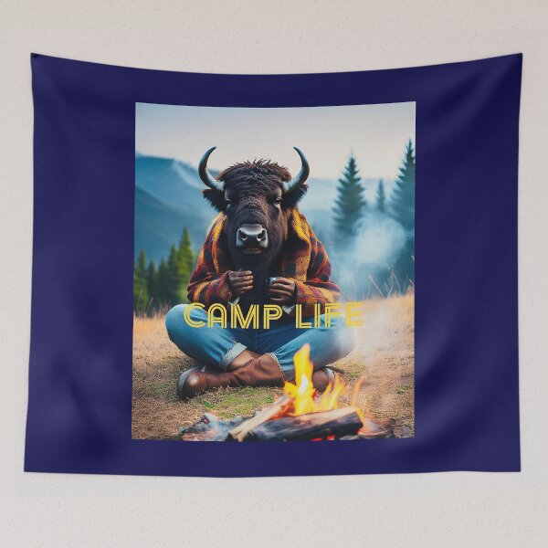 Item preview, Camp Life Bison designed and sold by TheCussnWolf.