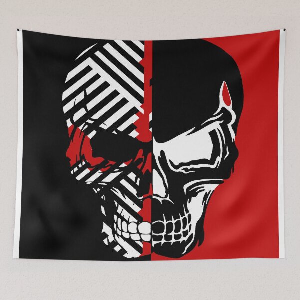 Item preview, FANTASY SKULL IN RED AND BLACK designed and sold by inarausch2023.
