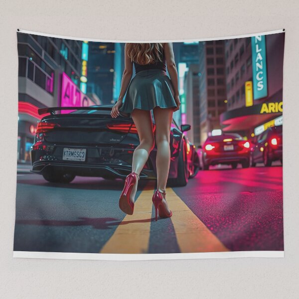 Item preview, A beautiful woman from behind with a view of an Audi RS designed and sold by Salimgor Hangaround Music.