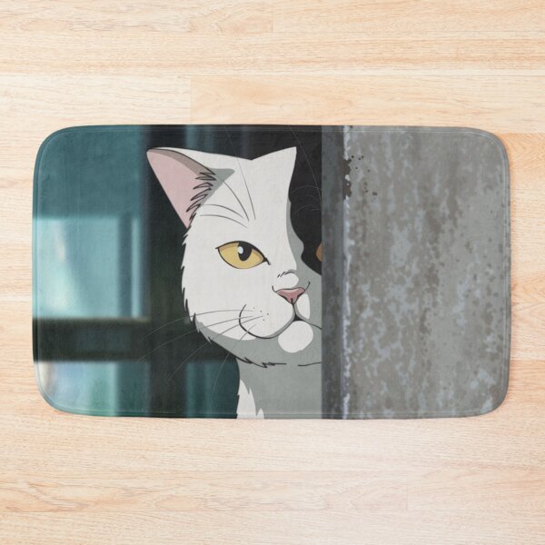 Item preview, A white cat is secretly looking at you. designed and sold by AttaboyStudio.