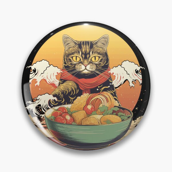 Item preview, Cute cat eating Ramen designed and sold by TeeTemptation.