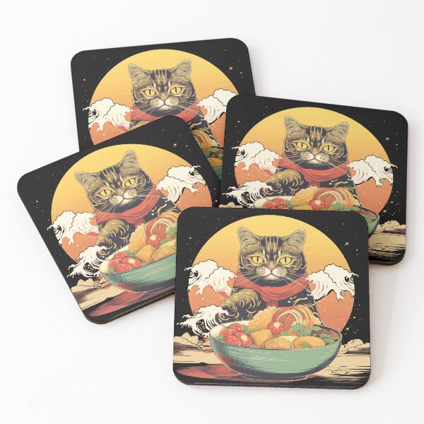 Item preview, Cute cat eating Ramen designed and sold by TeeTemptation.