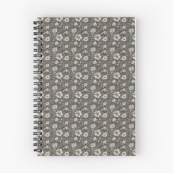 Item preview, Grey and White Floral Faux Embroidery designed and sold by FlowerMeFlorals.