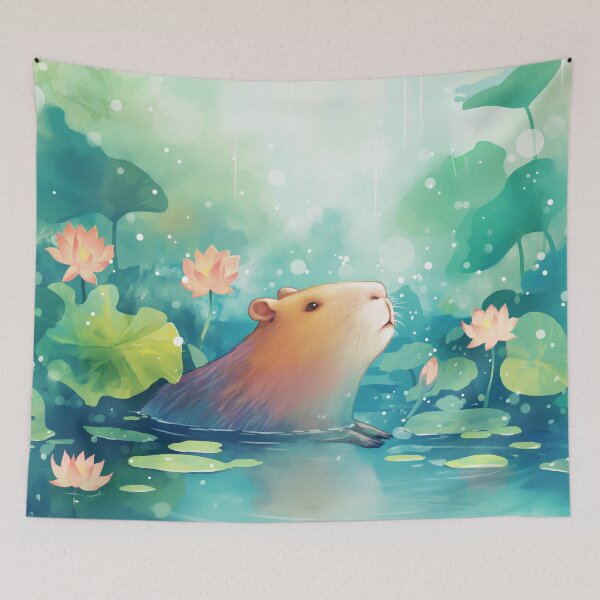 Item preview, Capybara Pondside Paradise designed and sold by AshiraCreations.