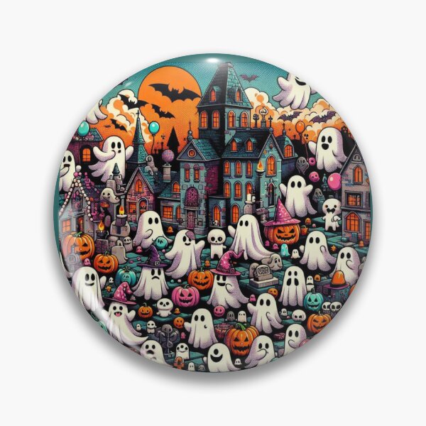 Item preview, Baroque Halloween Teal Tiny Ghosts designed and sold by DesignsByPrnces.