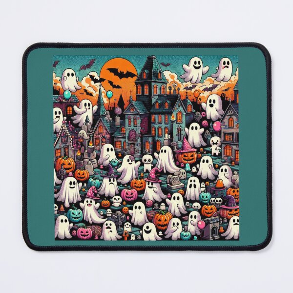 Item preview, Baroque Halloween Teal Tiny Ghosts designed and sold by DesignsByPrnces.