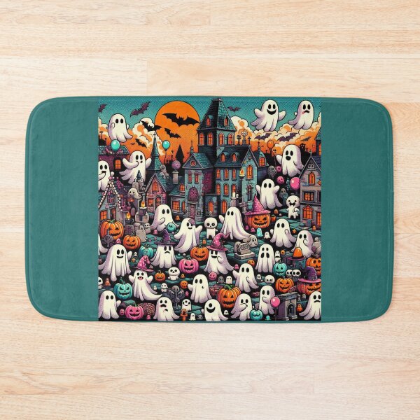 Item preview, Baroque Halloween Teal Tiny Ghosts designed and sold by DesignsByPrnces.