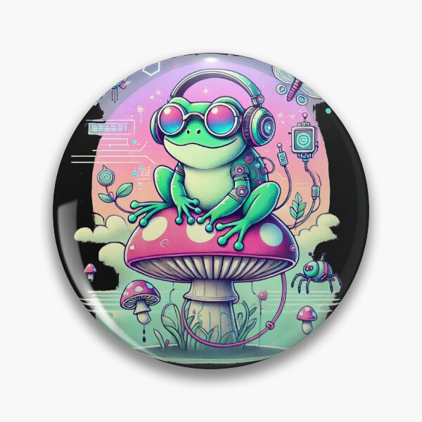 Artikelvorschau, Cyberpunk Frosch Chill entworfen und verkauft von Mjonkey.
